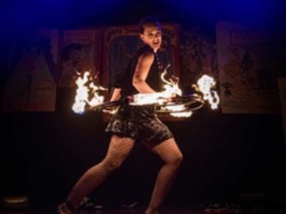 toronto circus hula hoop fire acrobatics balancing ground act